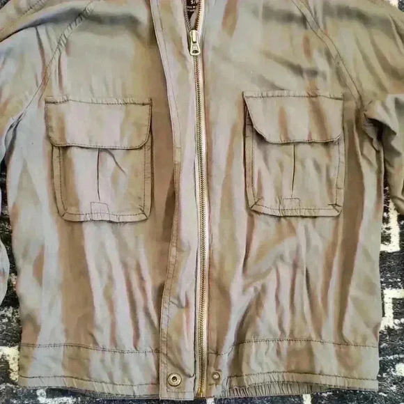 American Eagle Outfitters Military Green Lightweight Bomber Jacket Small - Picture 4 of 8